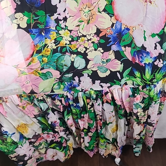 NWT Nissa Scarf-Detail Silk Maxi Dress Multicolor Floral Sz US 4 MSRP $1229 - Picture 15 of 16